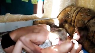 Pussy And Throat Stretched By Cock