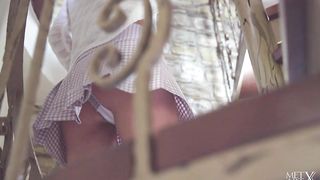 Upskirt Stairs 2 - Cristin