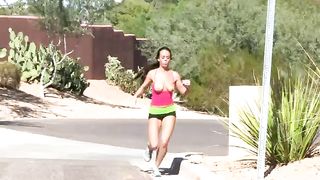 Randi the topless runner