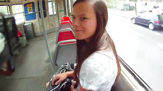 Fucked For Cash Near The Bus Stop