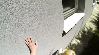 Casual cock riding outdoors